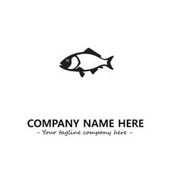 Fish silhouette logo company design vector illustration