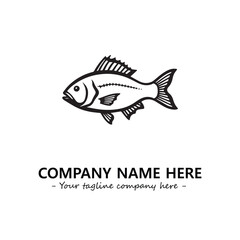 Fish silhouette logo company design vector illustration