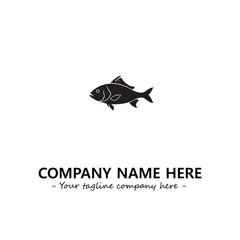 Fish silhouette logo company design vector illustration