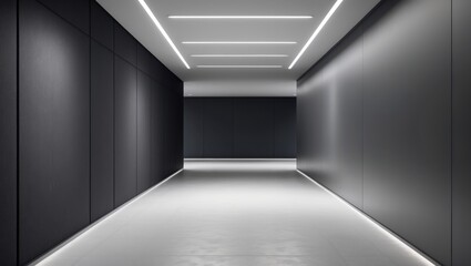 Frame Display Mockups Showcasing a Room Sign with Wall and LED Strip Lighting