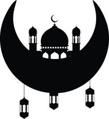  vector illustration of greeting templates for Eid al-Fitr and Eid al-Adha