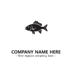 Fish silhouette logo company design vector illustration