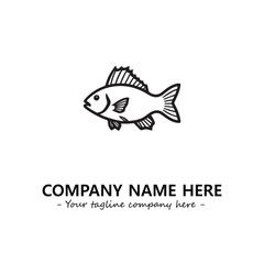 Obraz premium Fish silhouette logo company design vector illustration
