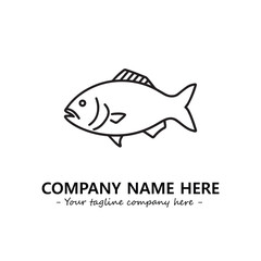 Fish silhouette logo company design vector illustration