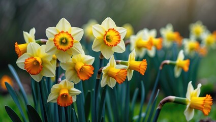 Obraz premium Radiant yellow daffodils under the sun