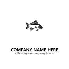 Fish silhouette logo company design vector illustration