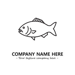 Fish silhouette logo company design vector illustration
