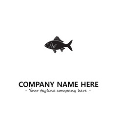 Fish silhouette logo company design vector illustration