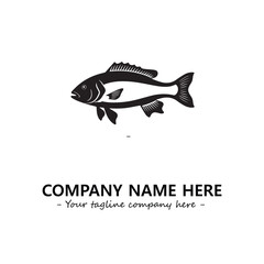 Fish silhouette logo company design vector illustration