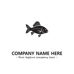 Fish silhouette logo company design vector illustration