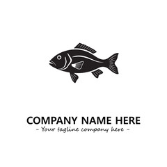 Fish silhouette logo company design vector illustration
