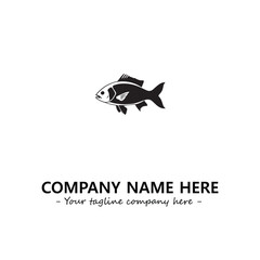 Fish silhouette logo company design vector illustration
