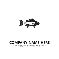 Fish silhouette logo company design vector illustration