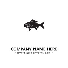 Fish silhouette logo company design vector illustration