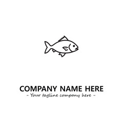 Fish silhouette logo company design vector illustration
