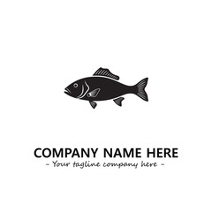 Fish silhouette logo company design vector illustration