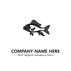Fish silhouette logo company design vector illustration