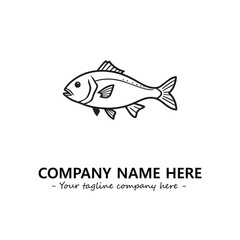Fish silhouette logo company design vector illustration
