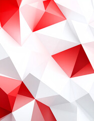Abstract geometric pattern featuring red and white triangular shapes with a modern design aesthetic