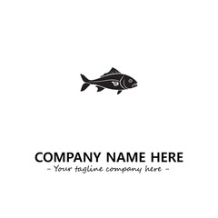 Fish silhouette logo company design vector illustration