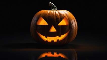 Dark and Scary Pumpkin Face Decoration for Halloween