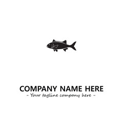 Fish silhouette logo company design vector illustration