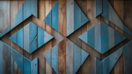Fototapeta premium Old weathered timber panels with chevron pattern for rustic interior decor