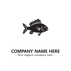 Fish silhouette logo company design vector illustration