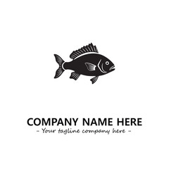 Fish silhouette logo company design vector illustration