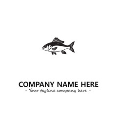 Fish silhouette logo company design vector illustration