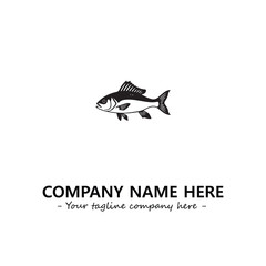 Fish silhouette logo company design vector illustration