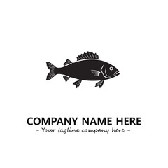 Fish silhouette logo company design vector illustration