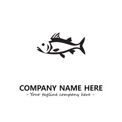 Fish silhouette logo company design vector illustration