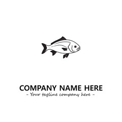 Fish silhouette logo company design vector illustration