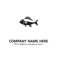 Fish silhouette logo company design vector illustration
