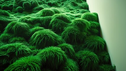 A considerable quantity of forest moss on a vacant background.