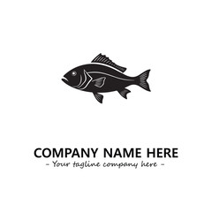 Fish silhouette logo company design vector illustration