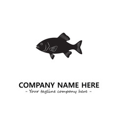 Fish silhouette logo company design vector illustration
