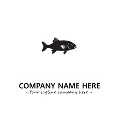 Fish silhouette logo company design vector illustration
