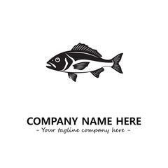 Fish silhouette logo company design vector illustration
