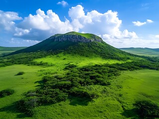 Fototapeta premium Lush Mountain Meadow Vista