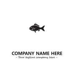 Fish silhouette logo company design vector illustration