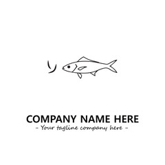 Fish silhouette logo company design vector illustration