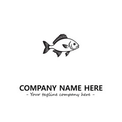 Fish silhouette logo company design vector illustration