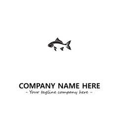 Fish silhouette logo company design vector illustration