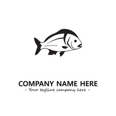Fish silhouette logo company design vector illustration