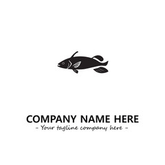 Fish silhouette logo company design vector illustration