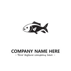 Fish silhouette logo company design vector illustration