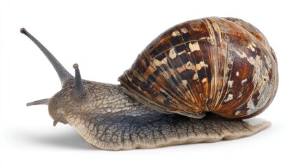 A Giant African Land Snail Crawling