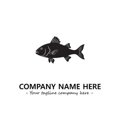 Fish silhouette logo company design vector illustration